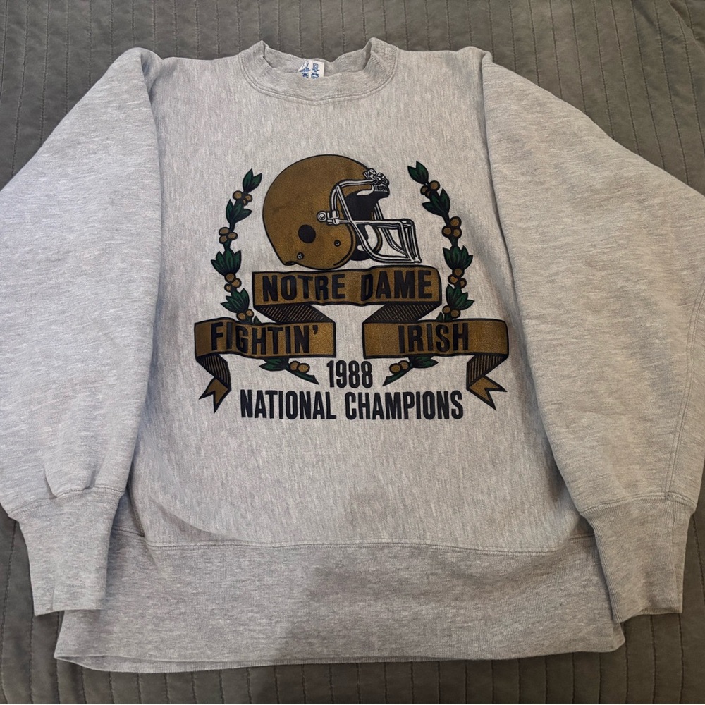 Vintage Notre Dame Sweatshirt - 1988 National Champions- Perfect condition